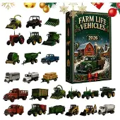 Merkloos Adventskalender mit Landmaschinen für Weihnachten