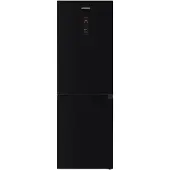 Heinner HCNF-HM400DINVGBKE++ Kühl-Gefrierkombination 400 L, No Frost, Dual Inverter, Schwarzes Glas