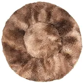 Sonstiges Hundebett Katzenbett Flauschig Rund Plüsch Donut Kissen 40cm Kaffee