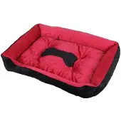 Sonstiges Hundebett mit Rand Waschbar Rot Schwarz Größe L