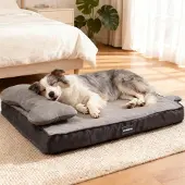 Sonstiges Orthopädisches Hundebett mit Memory-Schaum, waschbar, wasserdicht, Grau, L