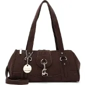 Tamaris Shopper "Shopper TAS Marina Suede", Damen, Gr. B/H/T: 34cm x 17cm x 11cm, braun (braun 200), Polyester, Taschen Shopper