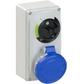 Pce 6124-9 CEE-Steckdose abschaltbar kompakt 32A 4p 9h IP44/IP54 61249