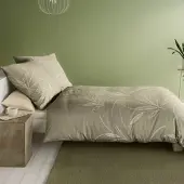 TRAUMSCHLAF Biber Bettwäsche Organic 140x200 cm + 70x90 cm | khaki