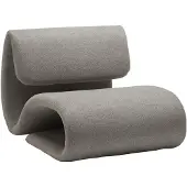 Ebuy24 Dubna Dan-Form Sessel Bouclé hellbraun.
