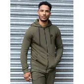 Enzo | Herren Zip Up Hoodie Trainingsanzug Set - Khaki
