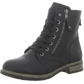 Rieker Damen Schnürstiefeletten Schwarz Synthetik Größe: 37