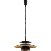 Eglo Pendelleuchte Brenda, 1 flammige Hängelampe, Hängeleuchte aus Metall und Kunststoff, Esstischlampe, Wohnzimmerlampe hängend mit E27, Ø 43 cm