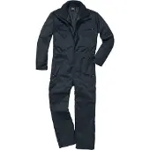Brandit Tank Jumpsuit Herren gefütterte Panzerkombi Military Overall mit Reißverschlusstaschen Schwarz