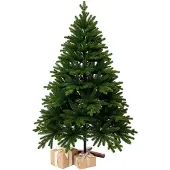 VIVANNO Weihnachtsbaum Polyethylen NORDMANN 210 Rund, Grün naturgetreu - 142x210 cm