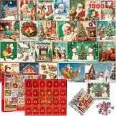 Merkloos Puzzle Adventskalender 1000 Teile - Interaktives Weihnachtsrätsel - 17795