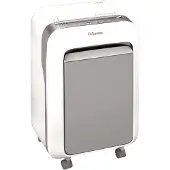 Fellowes Aktenvernichter Microshred LX 211, Mikropartikelschnitt 2 x 12 mm, P-5, 23 l, 15 Blatt Schnittleistung, mit Rollen, weiß