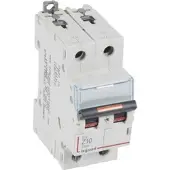 Legrand 409912 DX3 Leitungsschutzschalter Z-Charakteristik, 10A, 2-polig, 25kA, 400VAC, 2TE