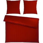 Premium Living Bettwäsche Xenia Streif XXL Rot ca. 200x200cm