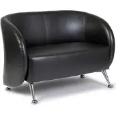 Hjh OFFICE ST. LUCIA | 2-Sitzer - Lounge Sofa Schwarz