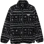 Vissla - Reißverschluss-Sherpa-Pullover - Malo Sherpa Vest Fleece Black für Herren - Größe M - schwarz