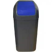 Wellhome - Eimer/Mülleimer mit Schwingdeckel 15L, Blau