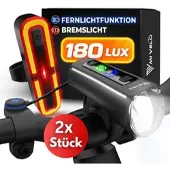 MIVELO Fahrradlicht Set mit Fernlicht & Bremslicht "AXIS ULTRA" - Zubehör
