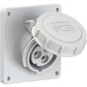 Pce 4132-1 CEE-Anbausteckdose schräg (92x100mm) 16A 3p 1h IP67 41321