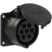 Pce 317-7v CEE-Anbausteckdose (70x70mm) 16A 7p 7h IP44/IP54 3177v