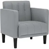 vidaXL Sessel mit Armlehnen Hellgrau 53 cm Stoff
