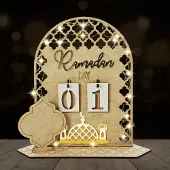 Dripio Ramadan-Adventskalender aus Holz mit LED-Lichterkette, DIY