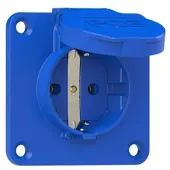 Pce 105-7bs Schutzkontakt-Anbausteckdose 70x70 nat IP54 seitlich (blau) 1057bs