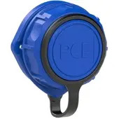 Pce 20341-9b Schutzkontakt-Anbausteckdose oval fb mit Deckelband IP66/68 (blau) 203419b