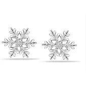 Bibei Damen Schneeflocken Ohrringe aus 925 Sterling Silber BIPE035