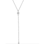 Bibei Damen-Halskette mit Schleife aus 925 Sterling Silber und Zirkonia BICLL022