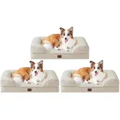 EHEYCIGA Orthopädisches Hundebett Groß Hunde 104x69cm Beige 3er Pack