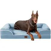 EHEYCIGA Orthopädisches Hundebett für große Hunde, 122x89cm, Hellblau