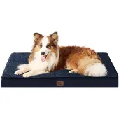 EHEYCIGA Orthopädisches Hundebett XL 104x68cm Waschbar Marine Blau