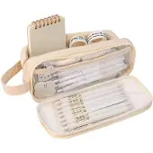 Lubgitsr Federmäppchen doppelschichtig Schulranzen 21x7x8cm Schülerorganisation PVC