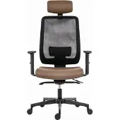Powerton ERGO LUCIE ergonomischer Bürostuhl mit Netzrücken, beige