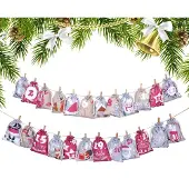 Merkloos Wiederverwendbare Adventskalender-Beutel mit Nummern