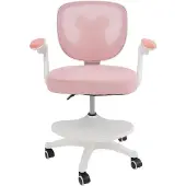 Merkloos Ergonomischer Bürostuhl für Kinder, höhenverstellbar, rosa
