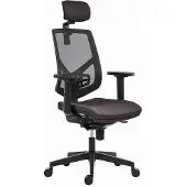 Powerton Ergonomischer Bürostuhl ERGO TINA mit Netzrücken, Grau