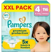 Pampers Premium Protection Gr.4 Maxi 9-14kg Windeln XXL Pack 116 St