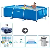 Intex Rechteckiger Frame Pool - 260x160x65 cm - 6-teilig S20036