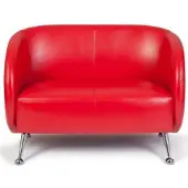 Hjh OFFICE ST. LUCIA | 2-Sitzer - Lounge Sofa Rot