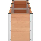 vidaXL Hochbeet Braun 300 x 50 x 54 cm WPC und Aluminium