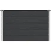 vidaXL Hochbeet Schwarz 150 x 50 x 91 cm WPC und Aluminium