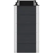 vidaXL Hochbeet Schwarz 200 x 50 x 91 cm WPC und Aluminium