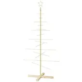 vidaXL Metall-Weihnachtsbaum mit Ständer KUOPIO 150 cm Stahl Gold 42053869