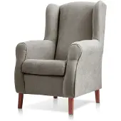 Dripio Ohrfauteuil Carla, gepolstert, schmutzabweisend, 104x77x70 cm, Grau