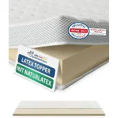 AM Qualitätsmatratzen | Premium Latex-Topper | 200x220 cm | 6 cm Höhe | Matratzentopper | 200/220 | Latex Topper