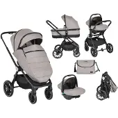 Cangaroo Christiano Beige 3-in-1 Kinderwagen inkl. i-Size Autositz 110920