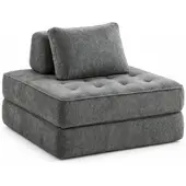 MODFU Klappsofa Chenille Grau, 2-in-1, 97 x 194 cm