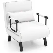Dripio 4-in-1 Schlafsessel klappbar Schlafsofa 5 Stufen verstellbar bis 150 kg Weiß